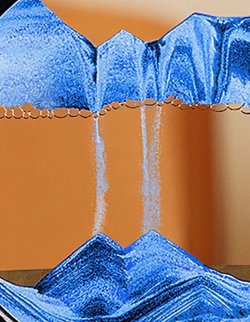 Moving Sand Art Picture Round Glass 3D Deep Sea Sandscape