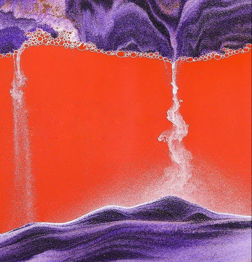 A well-made moving sand art picture