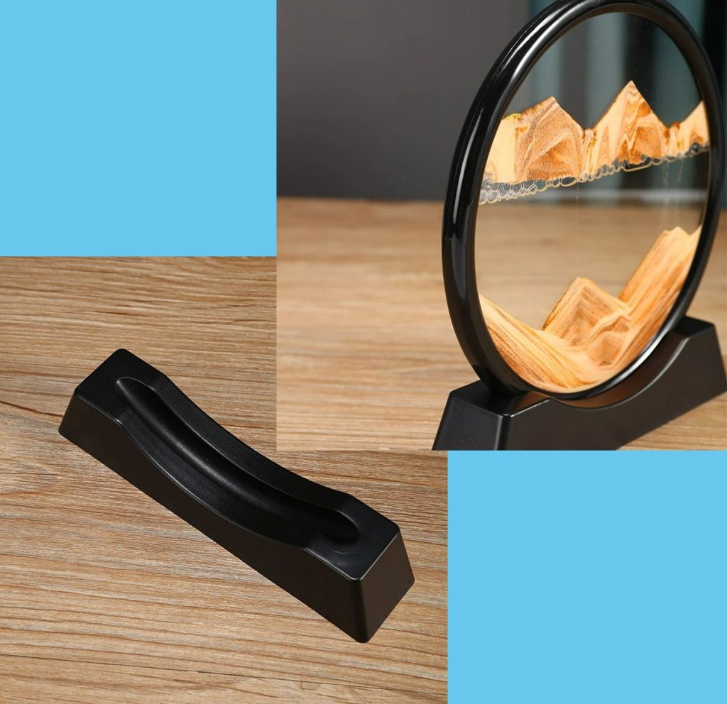 moving-sand colored art-glass frame